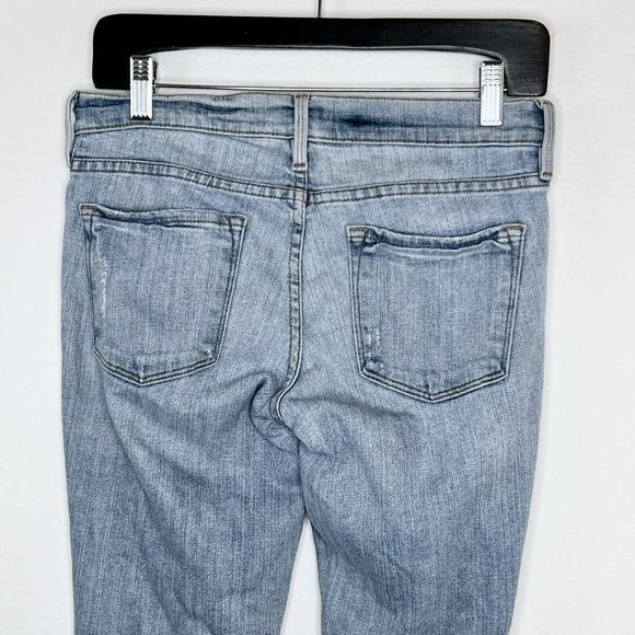 Frame Womens Jeans Le Skinny de Jeanne  Size 27  Mckinney Light Wash Ripped - Picture 5 of 6